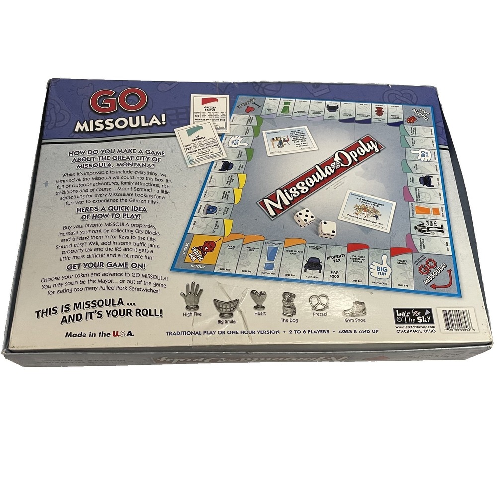 MISSOULA OPOLY Board Game Missoula, MT COMPLETE Montana Big Fun - Picture 3 of 9